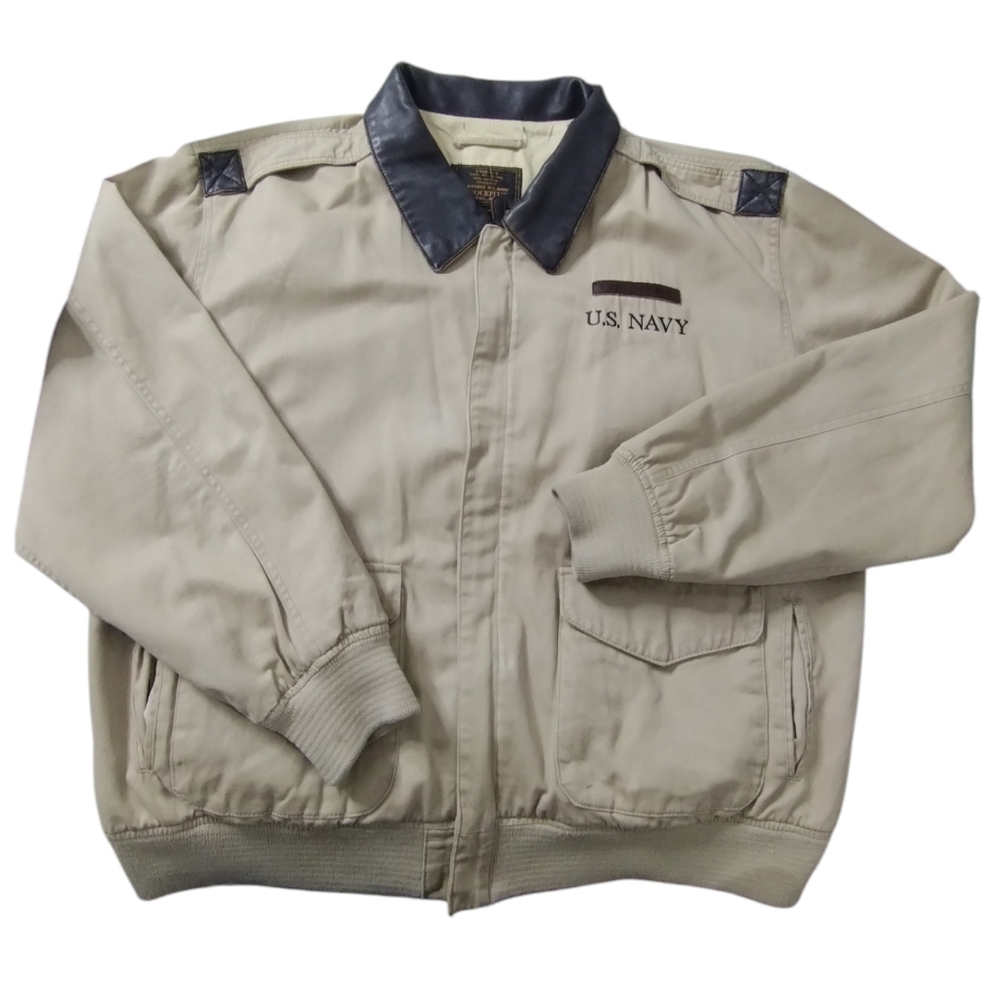 Cockpit USA Men's Distressed Air Force U.S. Army Aviator Bomber Jacket Type XXL‎